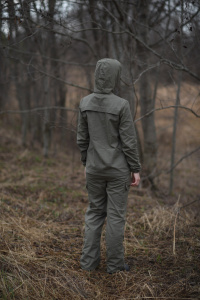 Костюм женский Флора-1 / смесовая ткань / олива