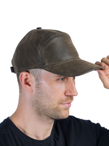 Бейсболка утепленная Город / кож.зам / коричневый (м)