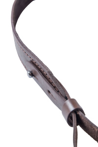 Ремень погонный с регулировкой люкс / кожа / коричневый (м)