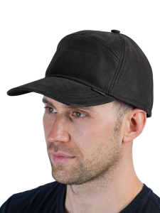 Бейсболка утепленная Город / кож.зам / черный (м)