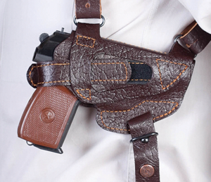 Кобура комбинированная ПМ Мираж / кожа / черный