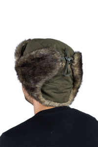 Шапка ушанка Скандинавия / мембрана / 10000 / олива (м)