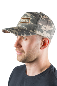 Бейсболка Горизонт с вышивкой / смесовая ткань / цифра серая (м)