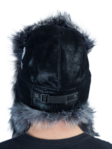 Шапка ушанка Хольстер / кож.зам./ черный (м)