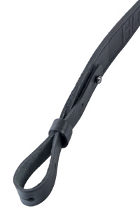Ремень погонный с регулировкой люкс / кожа / черный (м)
