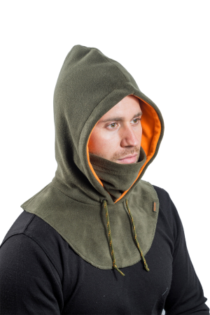 Капор мужской утепленный / флис / хаки (M-L)