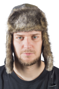 Шапка ушанка Хольстер / замша с мембранным покрытием / лес соты (м)