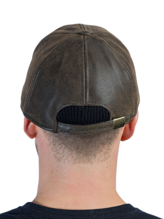 Бейсболка утепленная Город / кож.зам / коричневый (м)