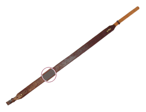 Ремень погонный с противоскользящей стропой с регулировкой / кожа / коричневый