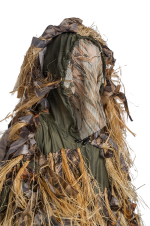 Халат маскировочный Шаман (с маскир.элем-м из натурального лыка) / синт.ткань+лыко