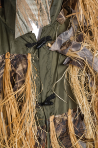 Халат маскировочный Шаман (с маскир.элем-м из натурального лыка) / синт.ткань+лыко