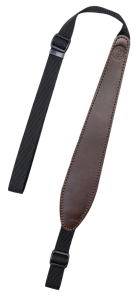 Ремень карабинный с противоскользящей стропой / кожа / коричневый