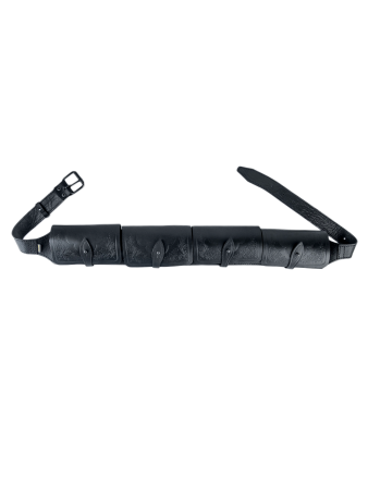 Патронташ закрытый 410 / кожа / черный