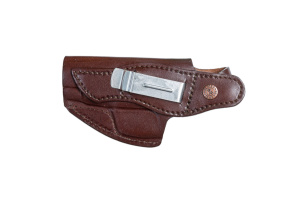 Кобура поясная мод. Jz Гроза-02 закрытая / кожа / коричневый