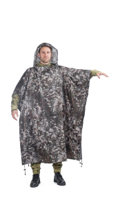 Пончо / ткань синтет. / пиксель серый