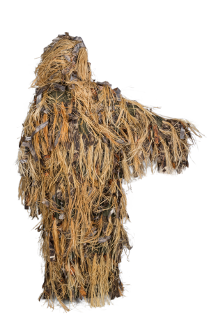 Халат маскировочный Шаман (с маскир.элем-м из натурального лыка) / синт.ткань+лыко