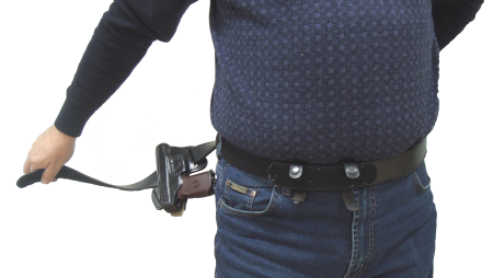 Ремень поясной (40) тактический / кожа / черный