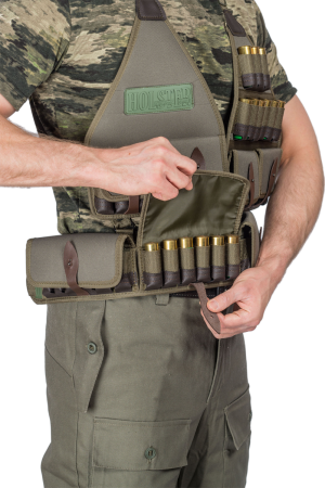 Патронташ трансформер на 49 патронов калибр 12/ кордура / олива