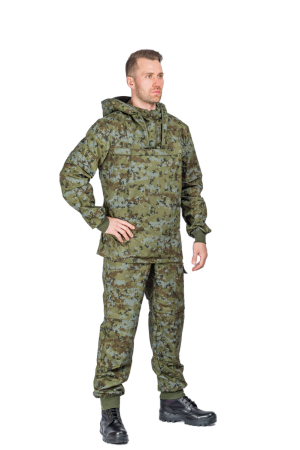 * Костюм Супер летний с сеткой NEW / ткань сорочечная / цифра зелен.