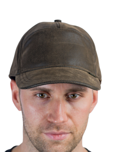 Бейсболка утепленная Город / кож.зам / коричневый (м)