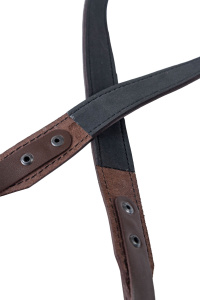 Ремень погонный с противоск. накладкой с регулировкой / кожа / коричневый (м)