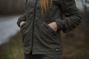 Костюм женский Флора-1 / смесовая ткань / олива