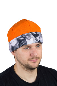 Шапка Сигнал 1 / алова-флис / снегири (м)