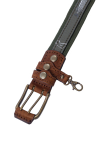 Ремень поясной В40 LINE Стандарт Fish / кожа / олива