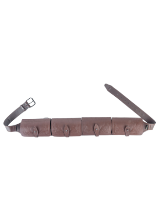 Патронташ закрытый 7,62 / кожа / коричневый