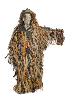 Халат маскировочный Шаман (с маскир.элем-м из натурального лыка) / синт.ткань+лыко