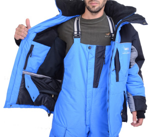 Костюм Полярник / мембрана / черно-голубой Костюм Полярник / мембрана / черно-голубой