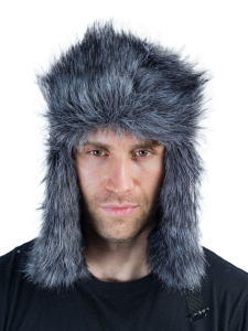 Шапка ушанка Хольстер / кож.зам./ черный (м)