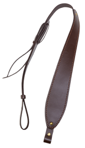 Ремень карабинный с противоск. накладкой / кожа / коричневый