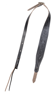 Ремень карабинный люкс / кожа / черный