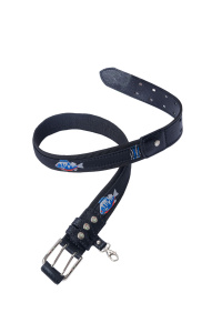 Ремень поясной В40 LINE Стандарт Fish / кожа / черный