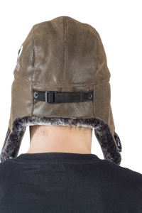 Шапка ушанка Авиатор / кож.зам / коричневый (м)
