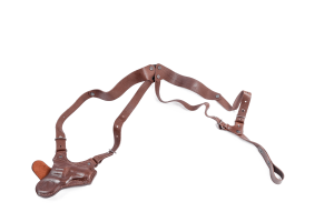 Кобура наплечная горизонтального ношения мод.ТМ Гроза Р-02 / кожа / коричневый