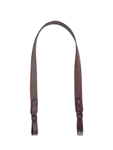 Ремень погонный с противоскользящей стропой с регулировкой / кожа / коричневый
