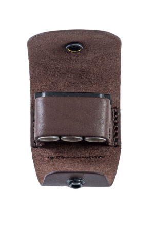 Подсумок под 2 карт.СО ПУ-3 (метал/пластик) / кожа / коричневый