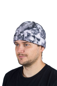 Шапка Сигнал 1 / алова-флис / снегири (м)