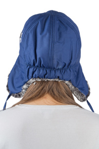 Шапка женская Снежинка / курточная ткань / синий (м)