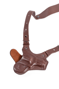 Кобура наплечная горизонтального ношения мод.ТМ Гроза Р-02 / кожа / коричневый