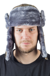 Шапка ушанка утепленная Ангара / смесовая ткань / тростник-2 (м)