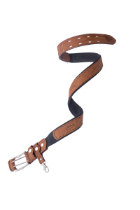 Ремень поясной В40 LINE Элита Fish / кожа / черный