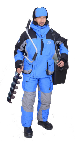 Костюм Полярник / мембрана / черно-голубой