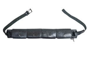 Патронташ закрытый люкс 12к / кожа / черный