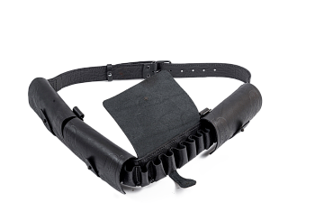 Патронташ закрытый 12к /кожа/ черный 