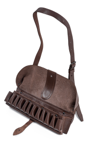 Патронташ 24х12 двухрядный / кожа / коричневый