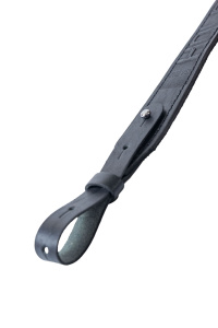 Ремень погонный с регулировкой люкс / кожа / черный (м)