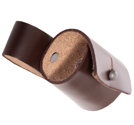 Чехол под дубинку с фиксатором / кожа / коричневый